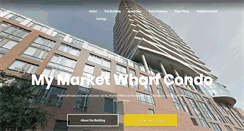 Desktop Screenshot of mymarketwharfcondo.com