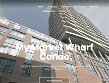 Tablet Screenshot of mymarketwharfcondo.com